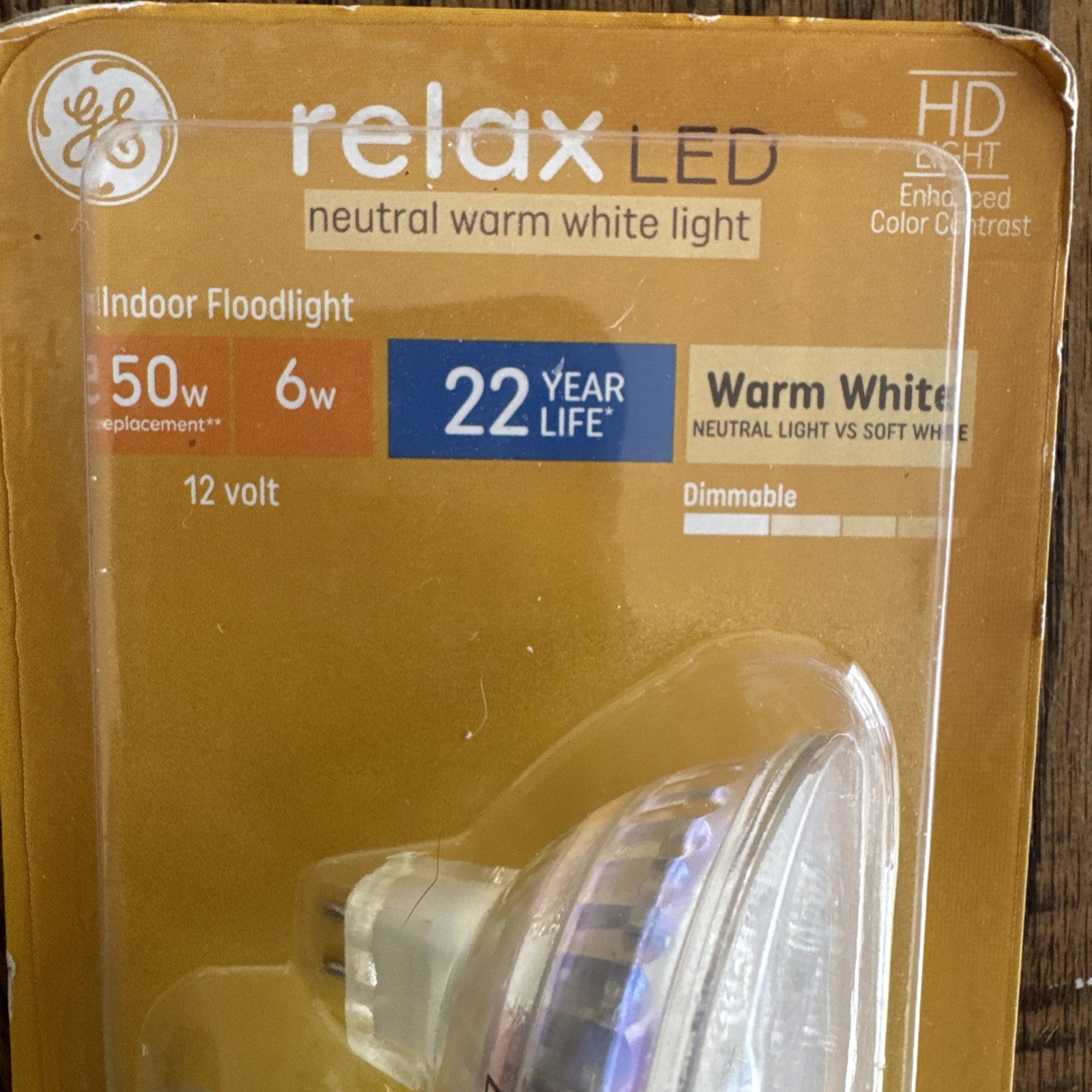 GE Floodlight Relax LED Bulbs 3 Pack 50w/6w Neutral Warm White Light MR16 GU5.3 gallery