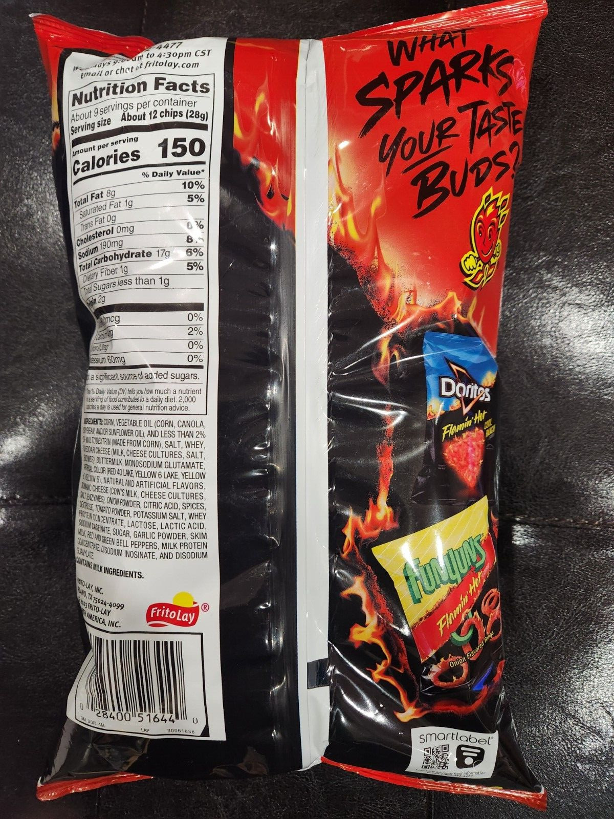 DORITOS FLAMIN'HOT NACHO FLAVORED NET WT 9 1/4 OZ 07/25 TORTILLA CHIPS FRITO LAY gallery