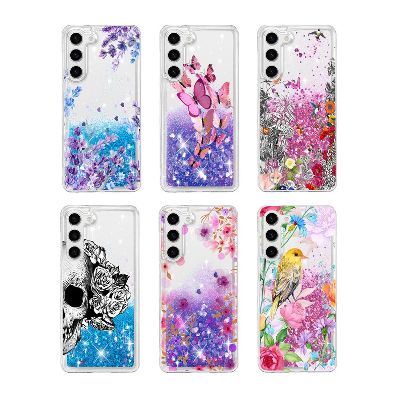 Bling Liquid Glitter Crystal TPU Phone Case Cover for Galaxy S24 S23 A55 A35 A15 gallery