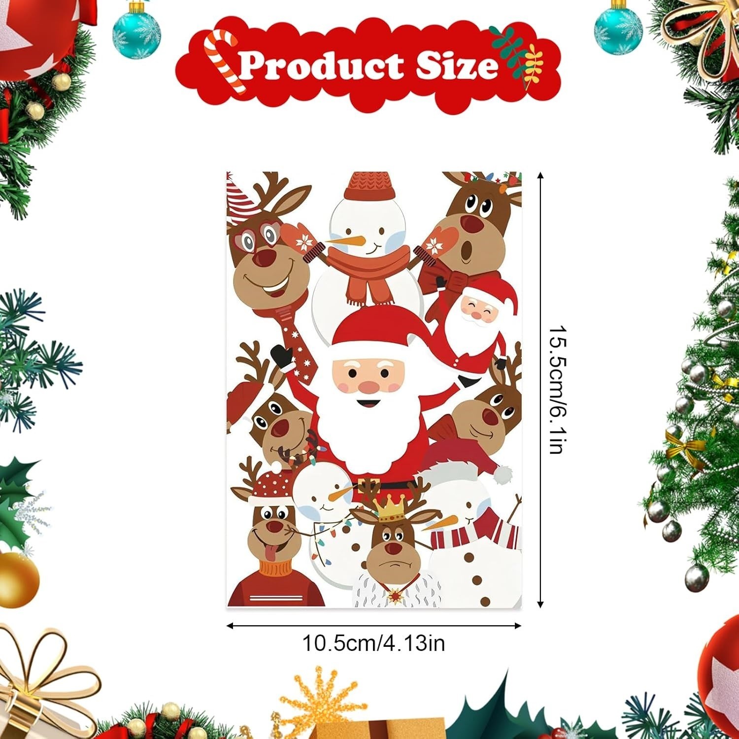 20x Christmas Party Invitations - Card Invites Xmas Santa 15.5cm x 10.5cm - New gallery