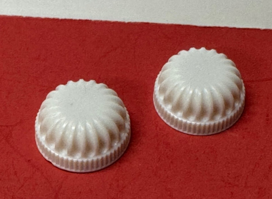 2-PK THREADED KNOB Screw CAP Holds Glass NUT Bedroom Fixture 3/4"x3/8" NEW 29021 gallery