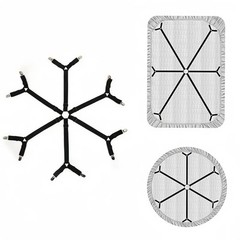 4Bed Sheet Fasteners Adjustable Elastic Suspenders Straps Mattress Covers Clips