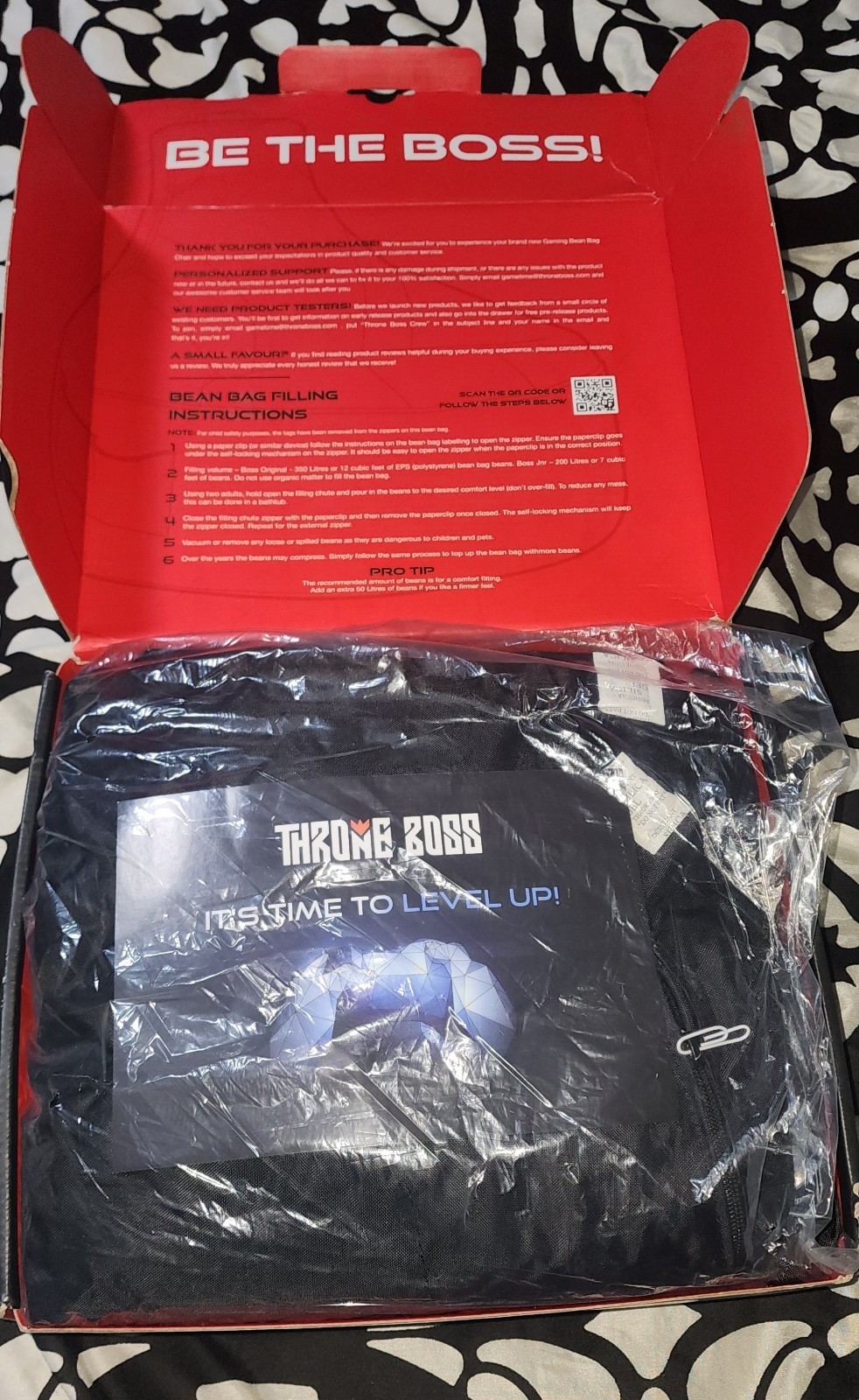 Throne Boss Gaming Child Bean Bag Chair Cover Only (no filling) - Read gallery