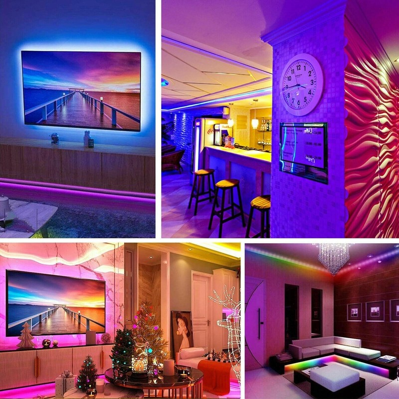 32FT Flexible Strip Light LED Remote Lights Room TV Party Christmas Holiday gift gallery