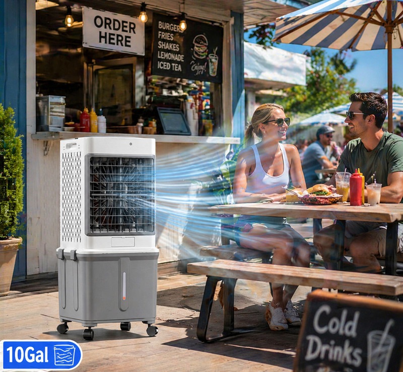 Evaporative Air Cooler Remote Timer 2800CFM Swamp Cooler Fan 10 Gal Water Tank gallery
