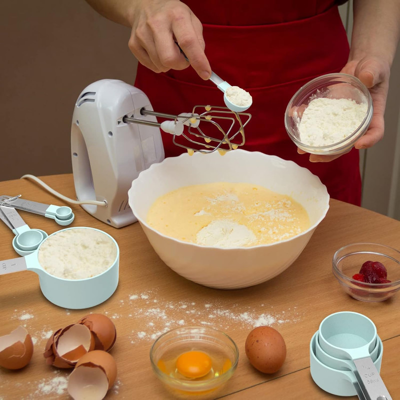 TILUCK Measuring Cups & Spoons Set, Stackable Cups and Spoons, Nesting Measure C gallery