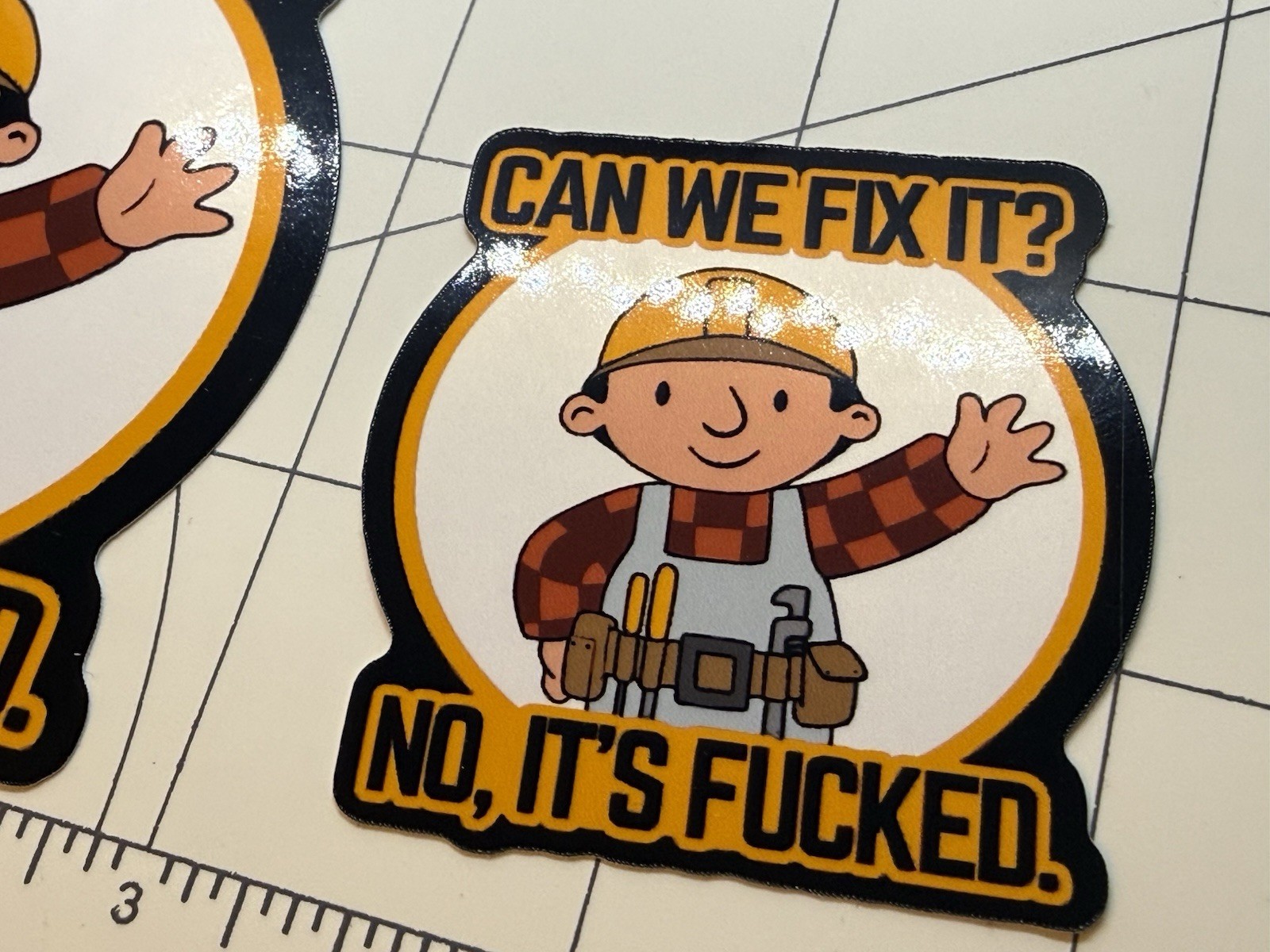 Bob The Builder Sticker 3” 2 Sticker Lot Funny Laptop Notebook Window Decal gallery