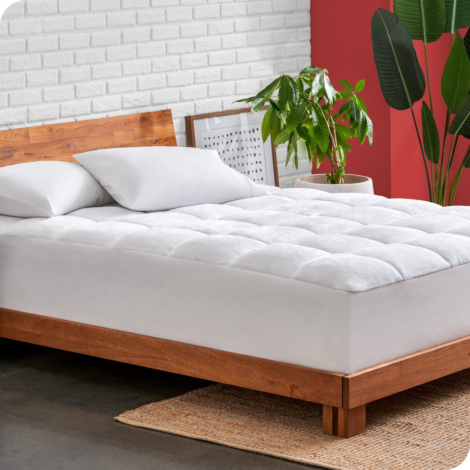 Reversible Mattress Pad, 8-20" Deep Pocket, Breathable from Bare Home gallery