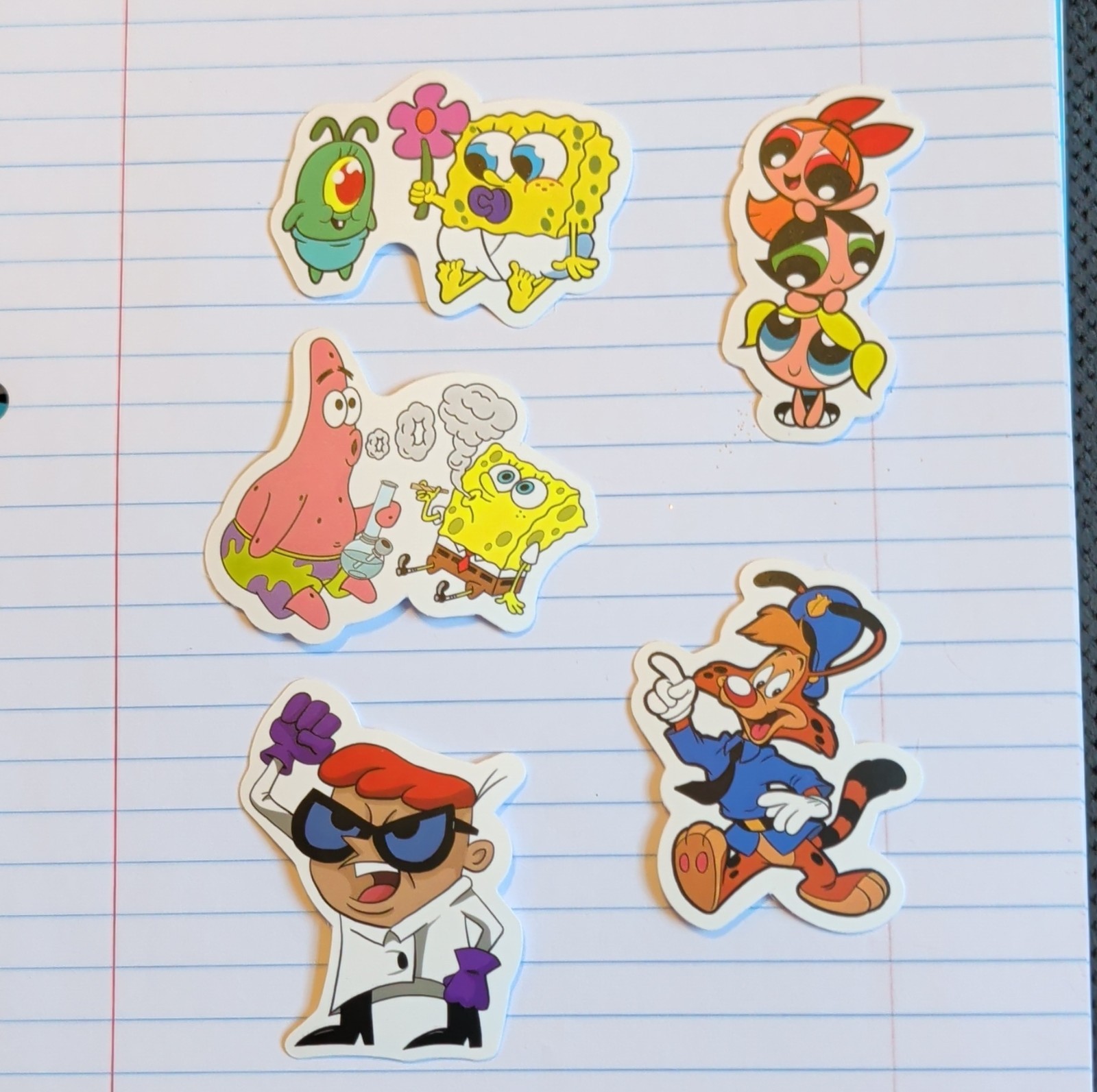 Cartoon Stickers SpongeBob Powerpuff Girls Multicolor Self-Adhesive gallery
