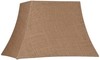 Natural Burlap Rectangle Lamp Shade 16" Wide x 12" Deep x 10.5" Height (Spider) gallery