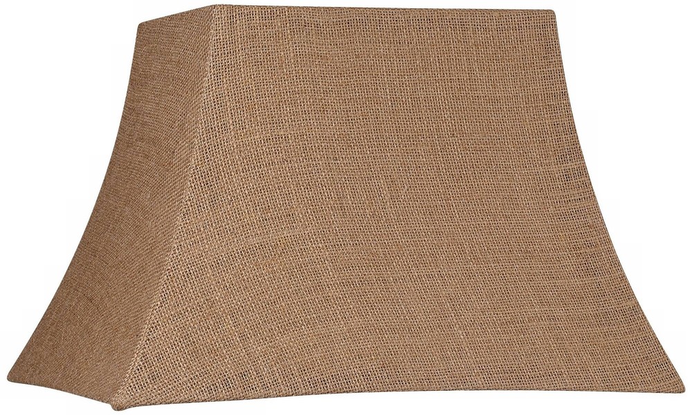 Natural Burlap Rectangle Lamp Shade 16" Wide x 12" Deep x 10.5" Height (Spider)