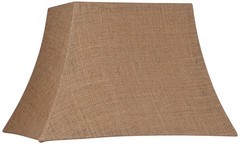 Natural Burlap Rectangle Lamp Shade 16″ Wide x 12″ Deep x 10.5″ Height (Spider)