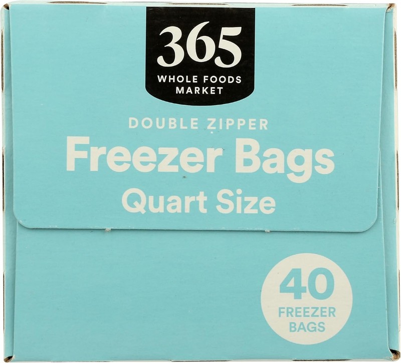 Quart Size Freezer Bags Compatible with Many Brands 40 Pack Double Zipper gallery