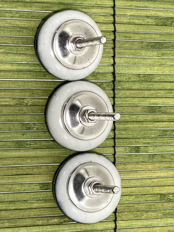 Ceramic Drawer Knob Pull 1-3/4" Multi Color Flower Petals Set of 3 gallery