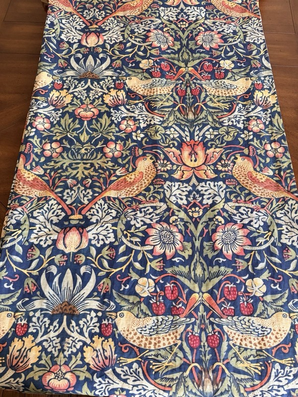 SPOONFLOWER William Morris Strawberry Thief Window Curtains Panels Pair gallery