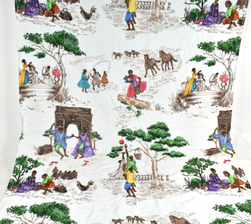 Williams Sonoma SAMPLE Sheila Bridge Harlem Toile Bath Towel 39"x70" READ gallery