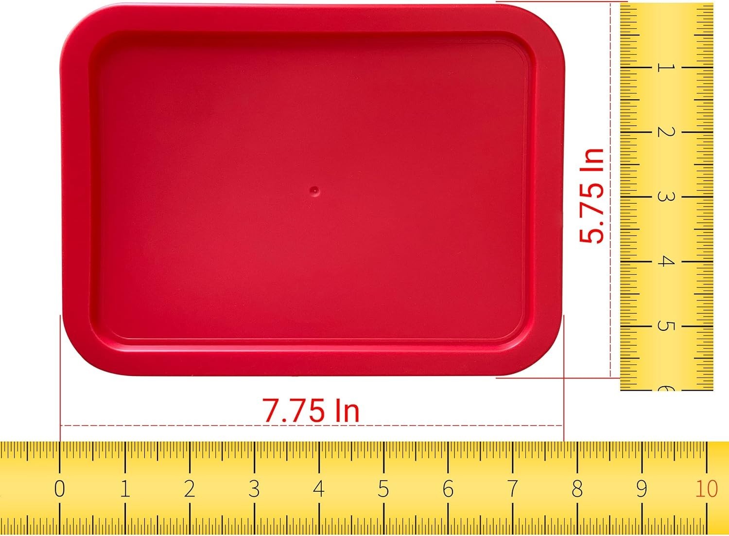 Replacement Lids for Pyrex 7210-PC Cover 3-Cup Rectangle Red 5.75x7.75" 2-Pack gallery