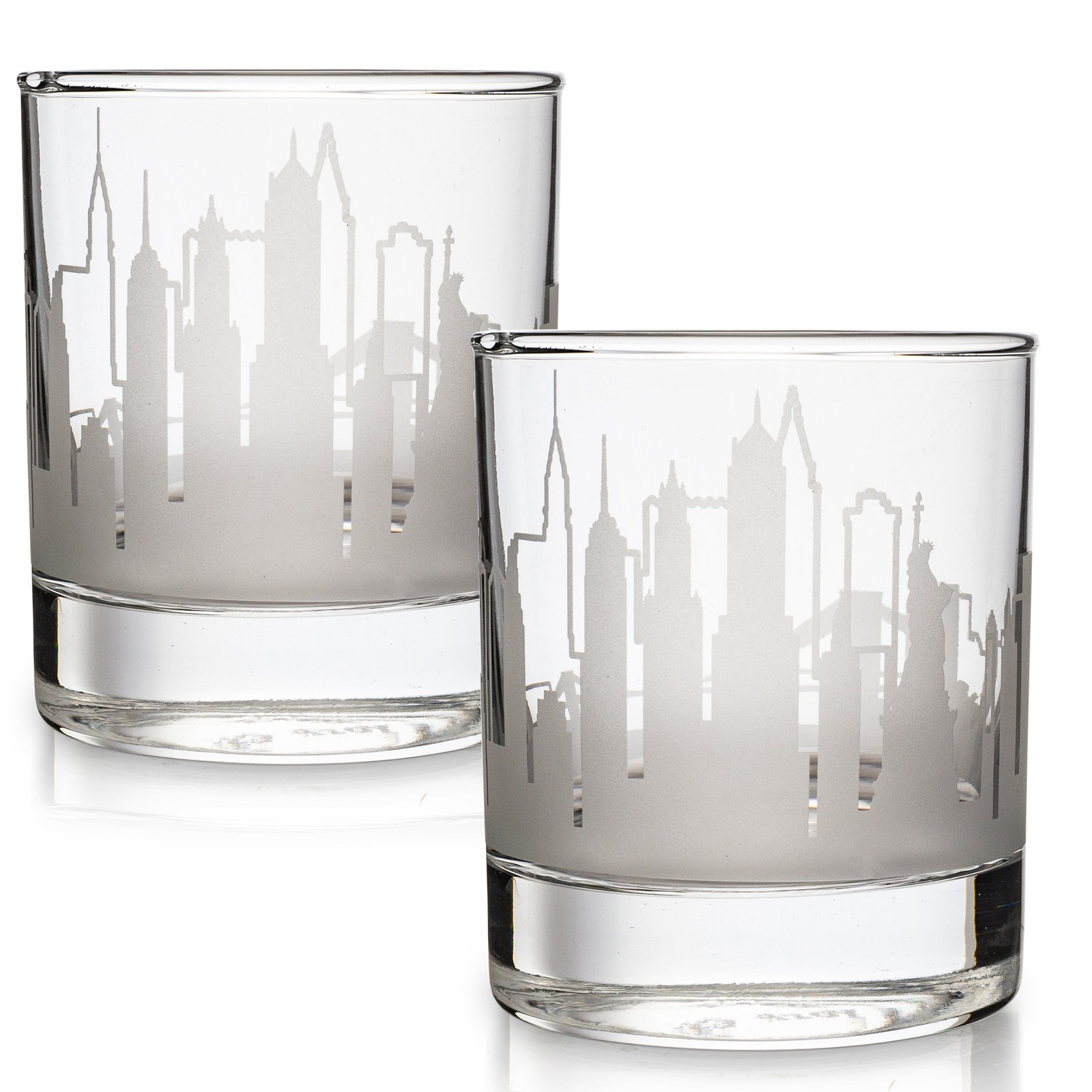 Greenline Goods Skyline Etched New York City Whiskey Glasses Gift (Set of 2) ... gallery