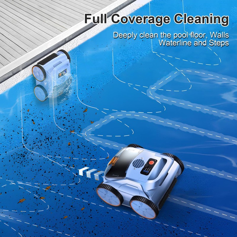 (2025 New) Robotic Pool Vacuum, Robotic Pool Cleaner for Inground Pools, Pool... gallery