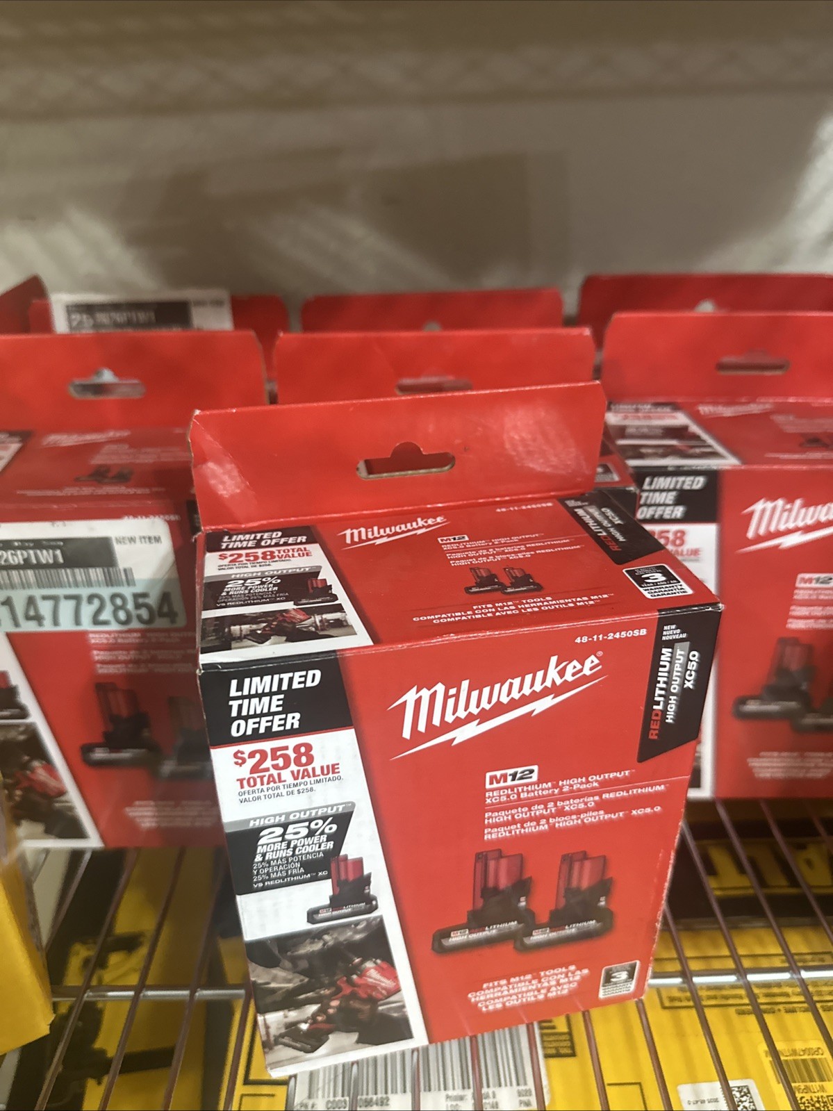 Milwaukee M12 RedLithium XC5.0 HIGH OUTPUT Battery 2-Pack (48-11-2450SB) NEW gallery