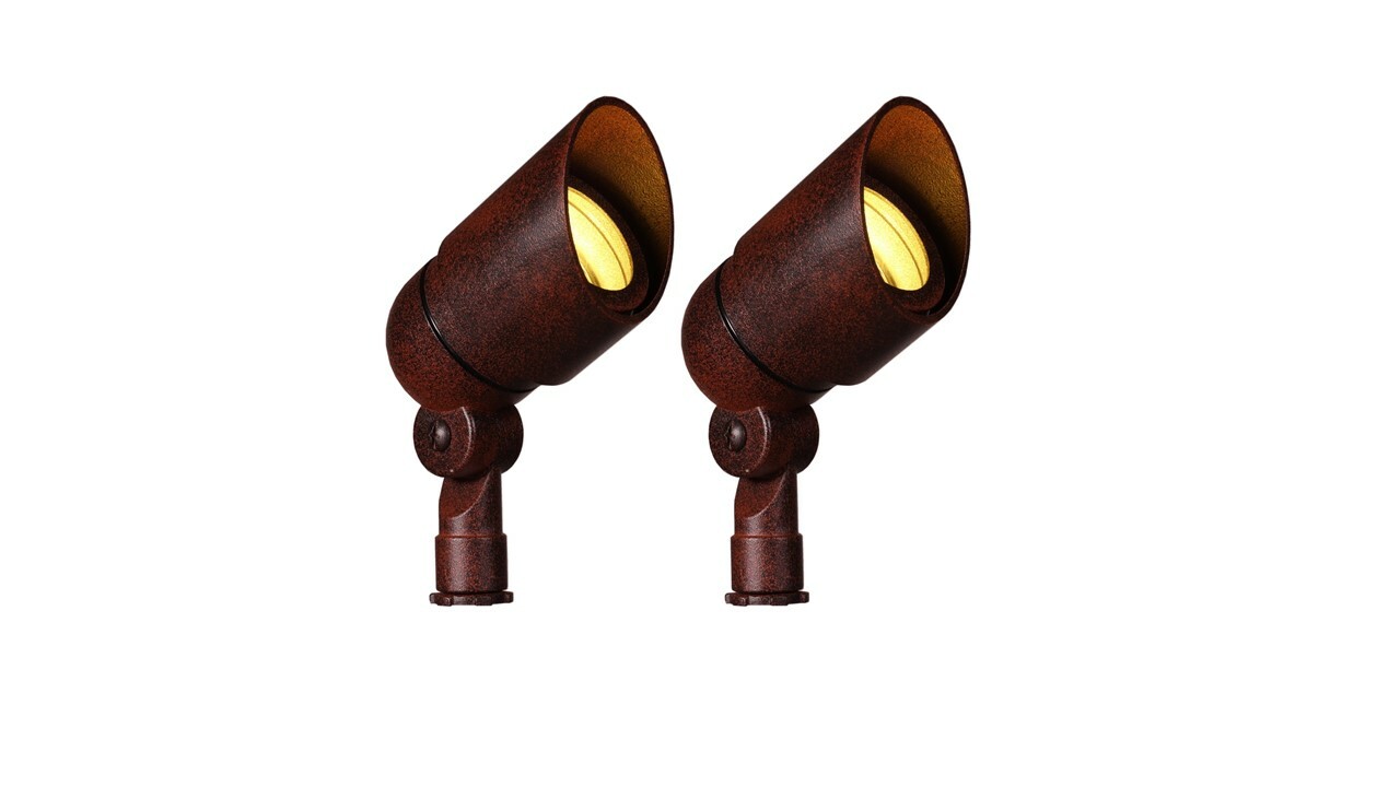 Best Pro Lighting Low Voltage Lighting Up Light Spot LED Rust Finish 2 Pack gallery