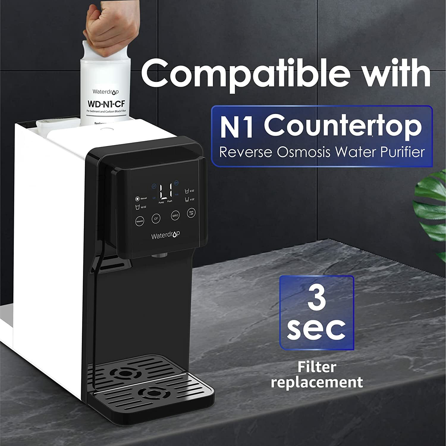 Waterdrop WD-N1-CF Filter,Replacement for WD-N1-W Reverse Osmosis System gallery