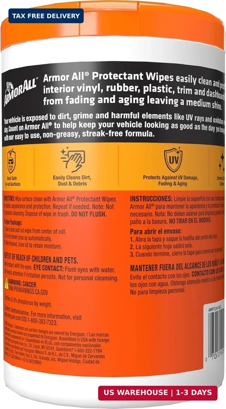 Armor All Car Interior Protectant Wipes, 90 Count Canister, UV Protectant for Vi gallery