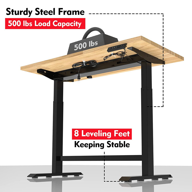 WORKPRO 48in Electric Standing Desk Adjustable Workbench Wooden Top 500 LBS Load gallery