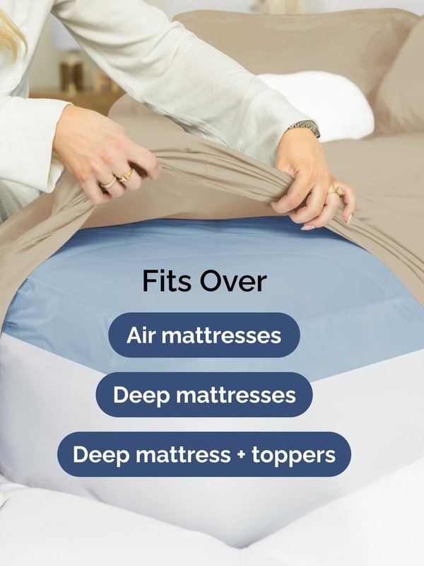 Extra Deep Queen Sheet Set - 4 Piece Breathable & Cooling Bed Sheets - Easily... gallery