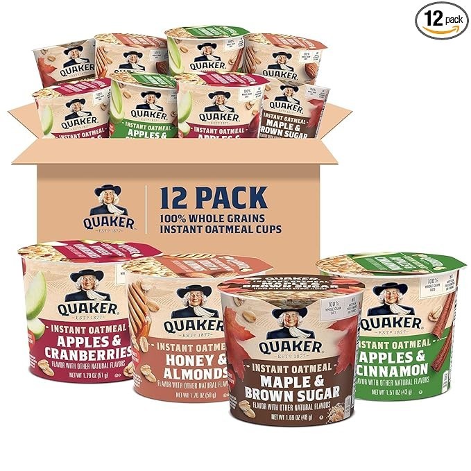 Quaker Instant Oatmeal Lower Sugar Maple & Brown Sugar 44 Packets 1.19 oz gallery