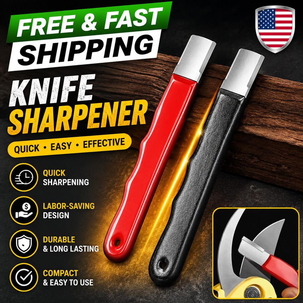 2Pcs Knife & Scissors Sharpener, Professional Kitchen & Garden Tool Sharpen