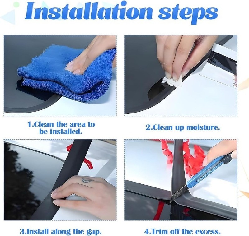 23 Ft Car Windshield Weather Stripping, 19mm T Shape Adhe Size: 23 Ft/0.74wide gallery