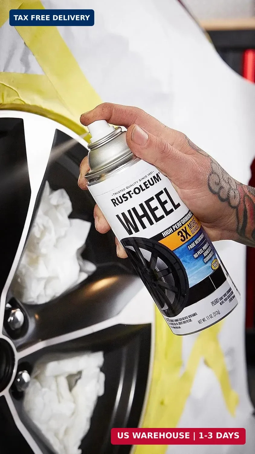 368076 High Performance Wheel Spray Paint, 11 Oz, Gloss Black gallery
