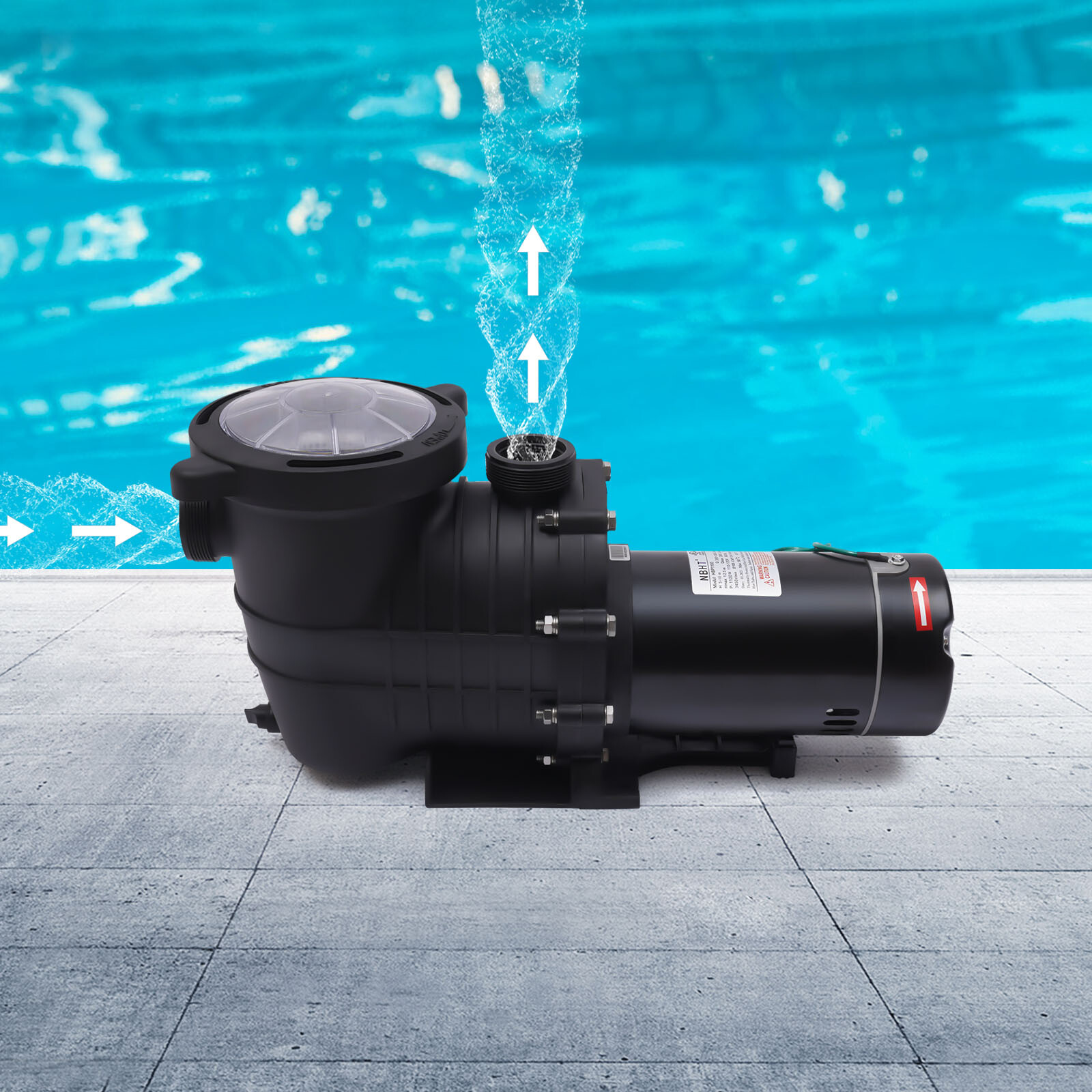 1.5HP Above Swimming Pool Pump Motor In/Above Ground w/ Strainer Filter Basket gallery
