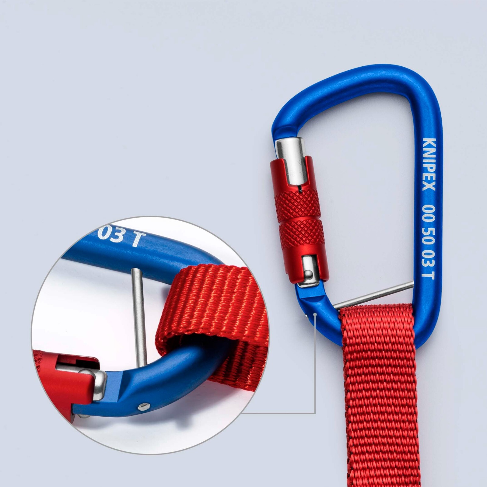 Knipex Tool Tethering Adaptor Straps With Carabiner 13 lbs. 00 50 13 T BKA gallery