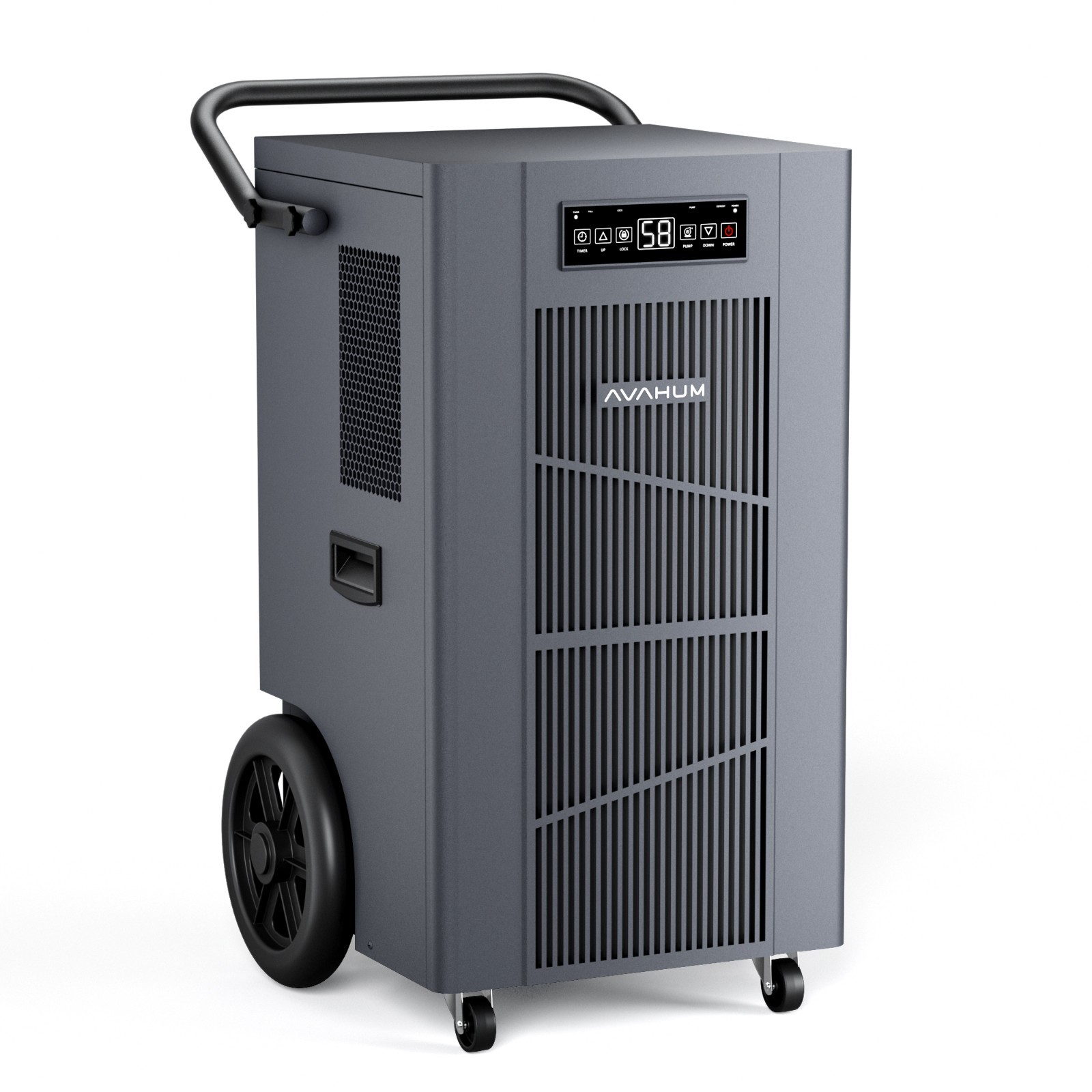 320 pt. 9,000 sq. ft. Bucket Less Commercial and Industrial Dehumidifier in. Gra gallery