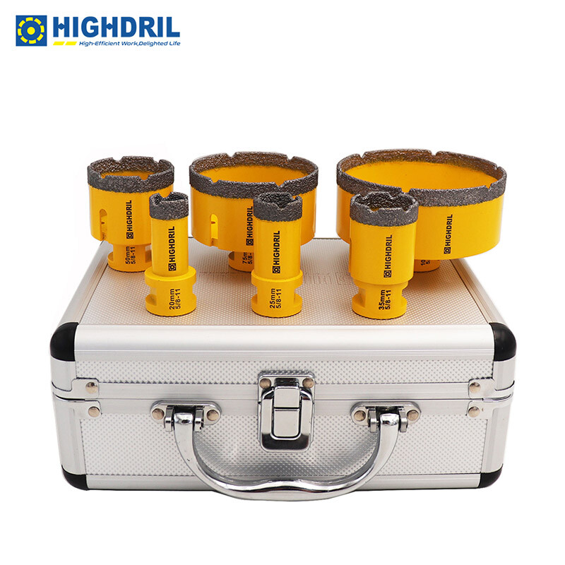 Diamond Drilling Core Bits Set 6pcs/box Cut Ceramic Marble Tile Hole Saw Cutter