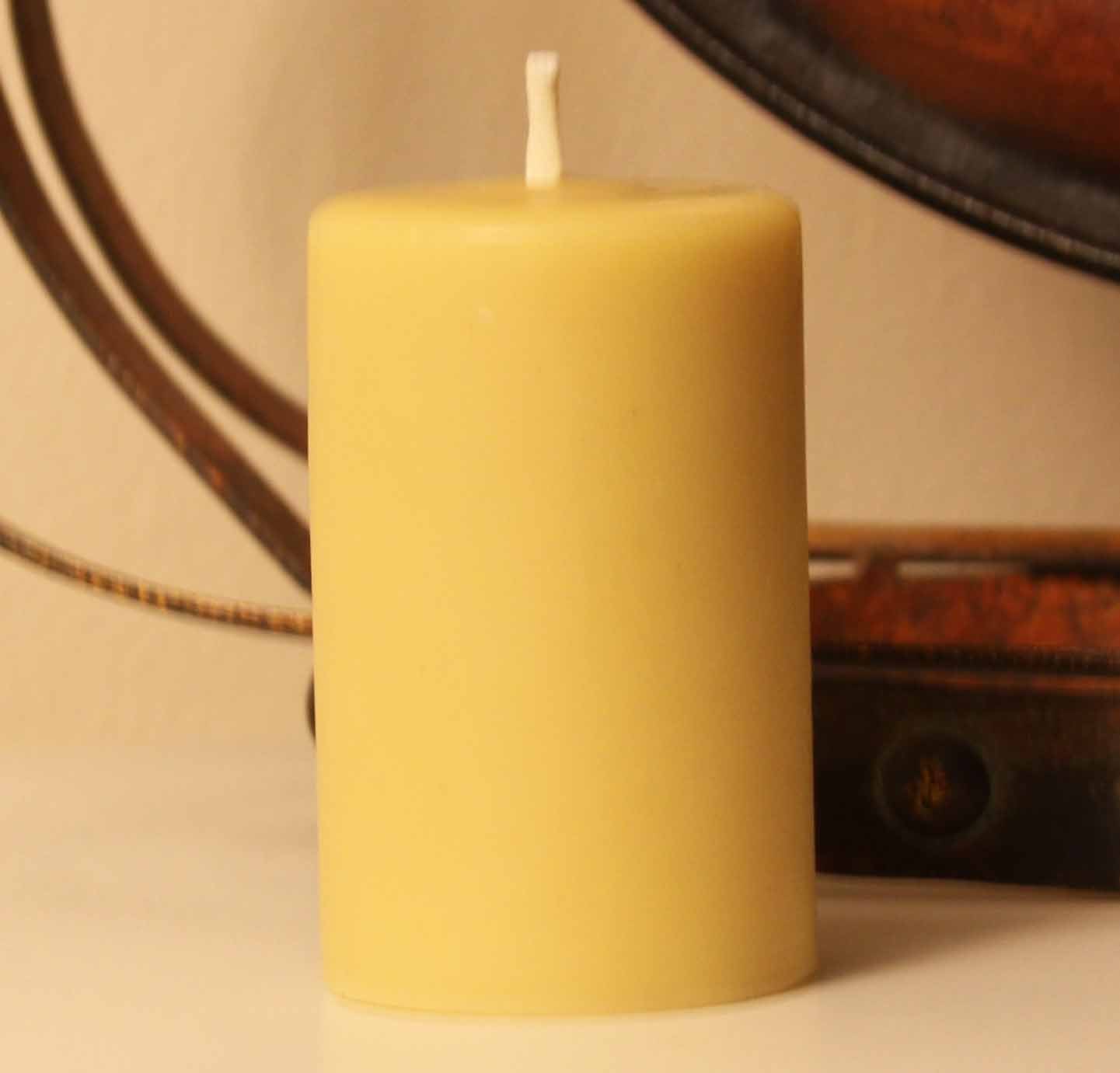 Handmade 100% Pure Beeswax Pillar Candles 100% Cotton Wick gallery