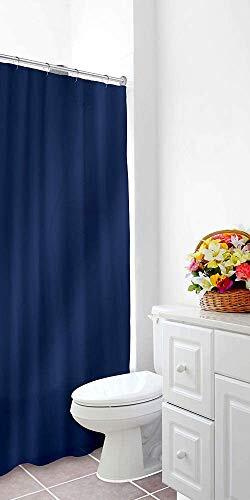 Magnetized Shower Curtain 3 Gauge Magnetized Bottom Liner Navy Blue gallery
