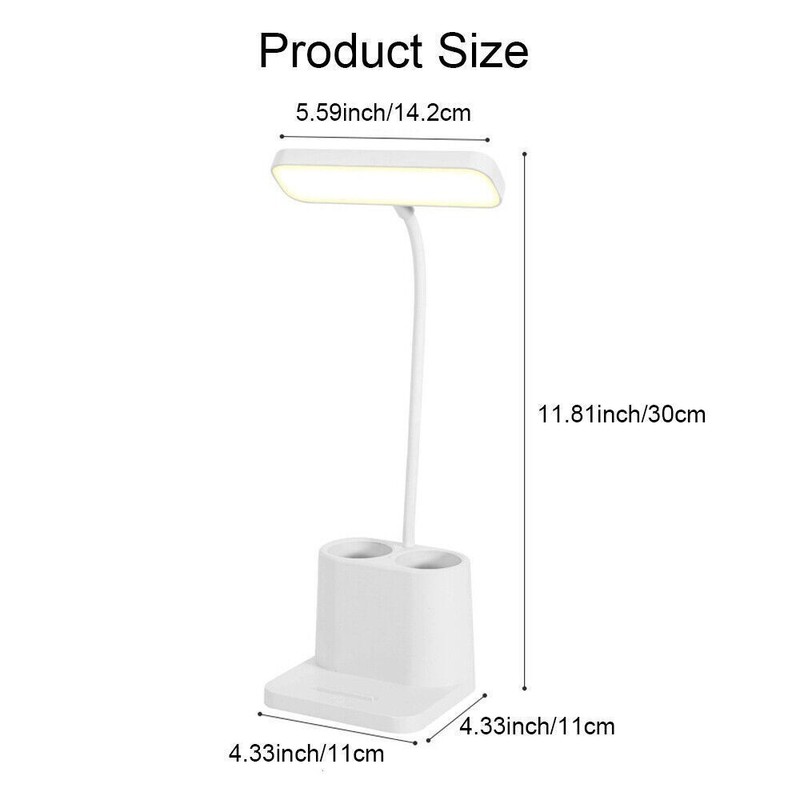 LED Desk Light Dimmable Touch Sensor Table Bedside Reading Lamp USB Rechargeable gallery