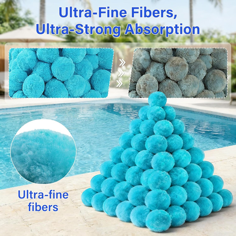 Pool Filter Balls for Sand-Filter,Eco-Friendly Fiber Filter Media for Swimming P gallery