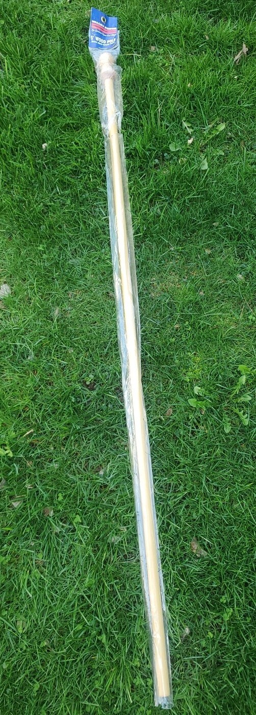 Valley Forge Flag 60705 5' Wood Flag Pole With Anti - Wrap Ring ~New gallery
