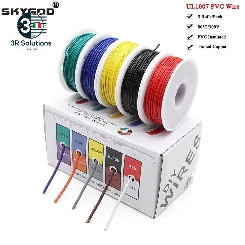Mixed Kit (5 Colors) PVC Insulation Cable UL1007 Tinned Copper Cable Ele Line gallery