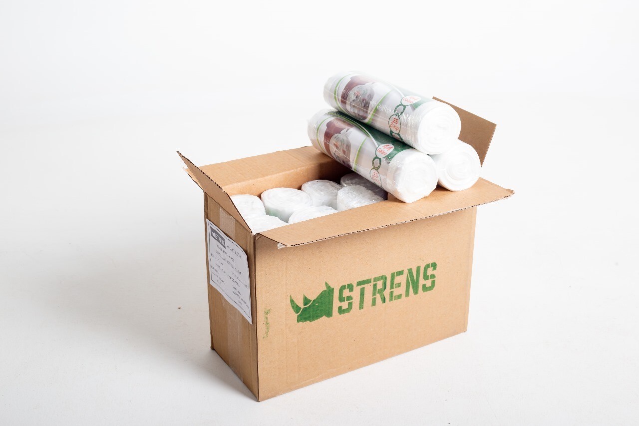 Plastic 13 Gallon Ultra Strong Heavy Duty Trash Bags 1000 Count Bulk (Clear) gallery
