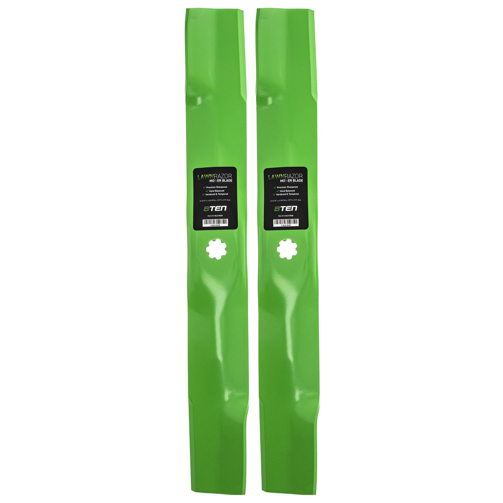 LawnRAZOR High Lift Mower Blade for John Deere D110 LA105 125 D100 LA115 2-Pack gallery