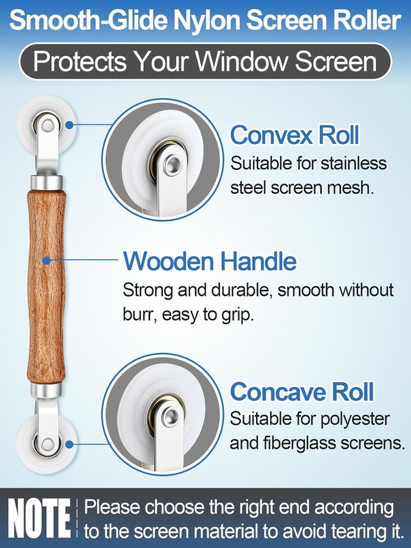Screen Repair Kit - 3 in 1 Screen Tools Including Roller, 0.14In X 32.8Ft Spline gallery