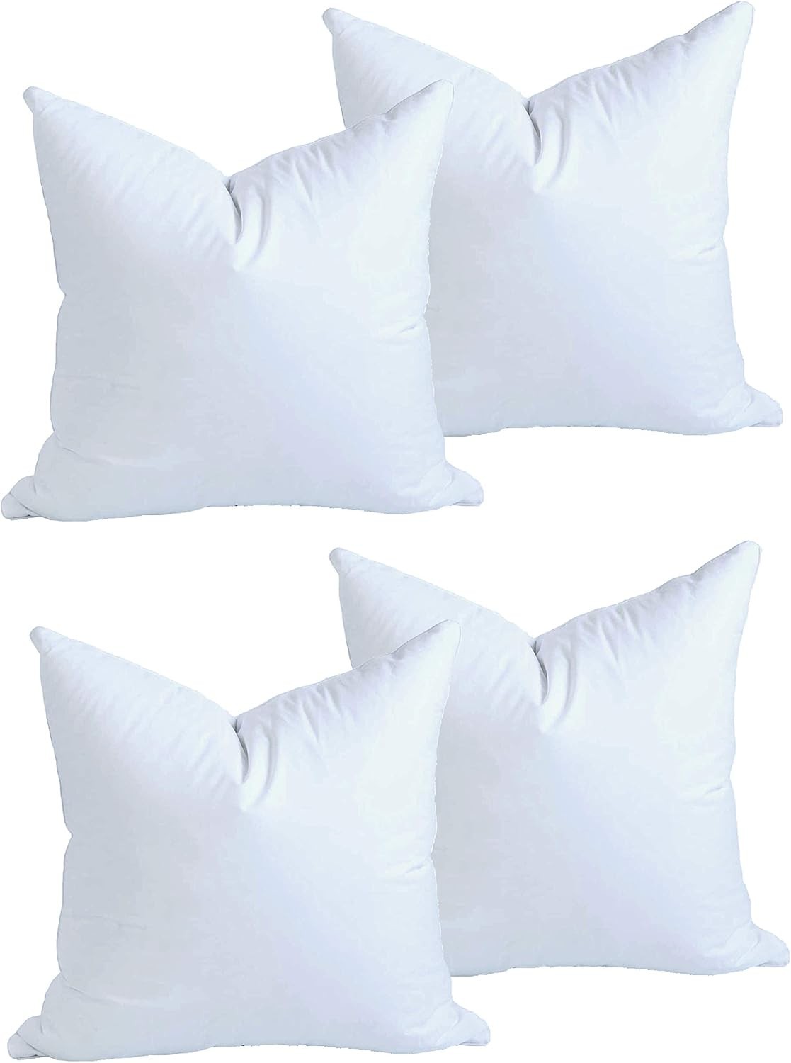 ® Pack of 4 - Square Pillow Insert Form Filled Synthetic Down Alternative - gallery