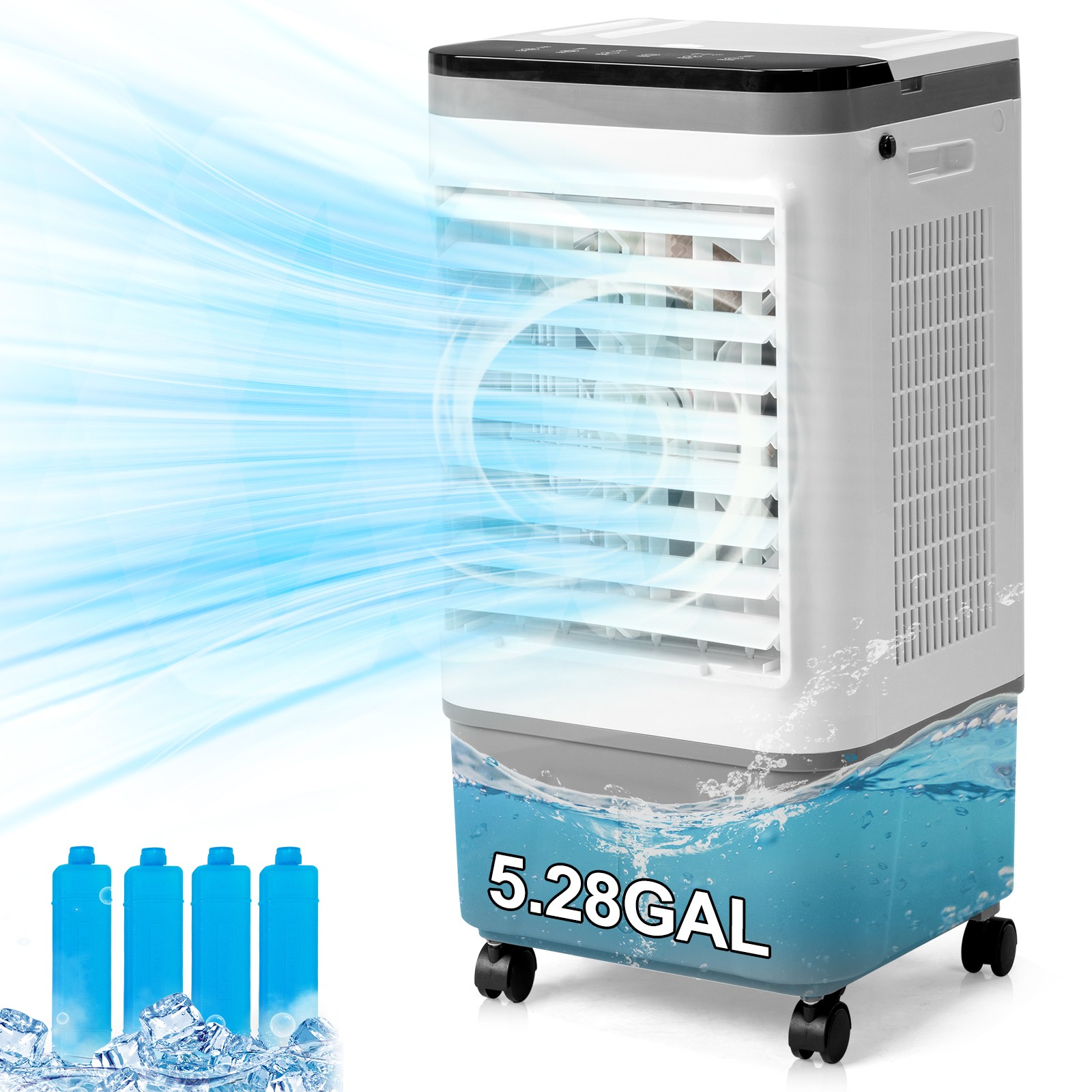 Portable Air Conditioner Fan Evaporative Cooler 800CFM Swamp Cooler Remote Timer gallery