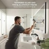 32x40'' LED Bathroom Mirror w/Light, 40"L x 32"W Framed Led Mirror-black gallery