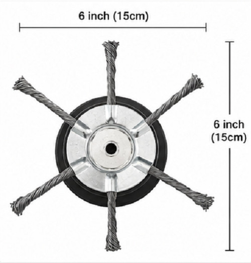 6" Steel Wire Trimmer Head, Grass Weed Brush Wheel for Garden gallery